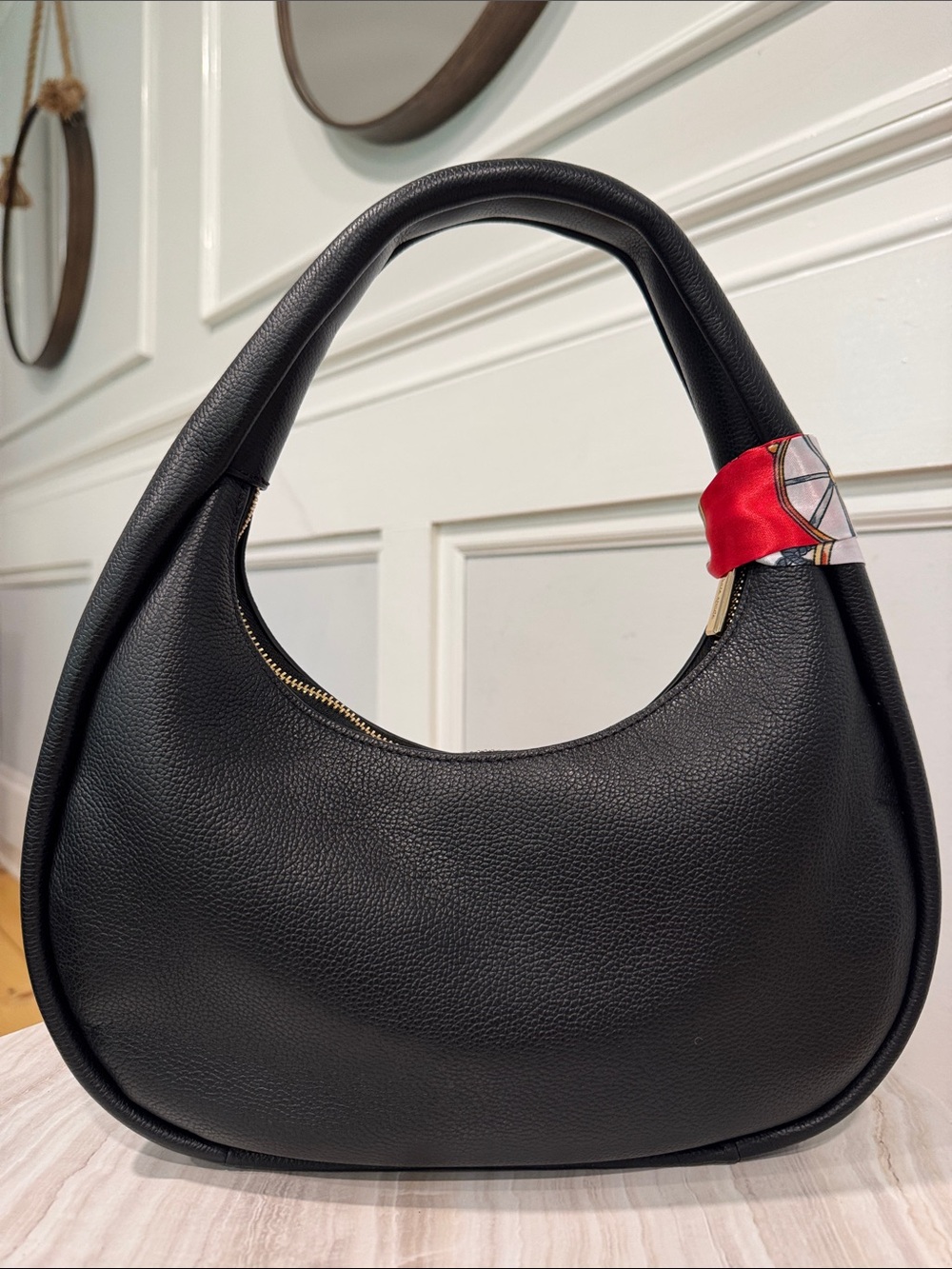 Kate Spade Bag Kayla Crescent Black Leather Shoulder Bag - Picture 8 of 17